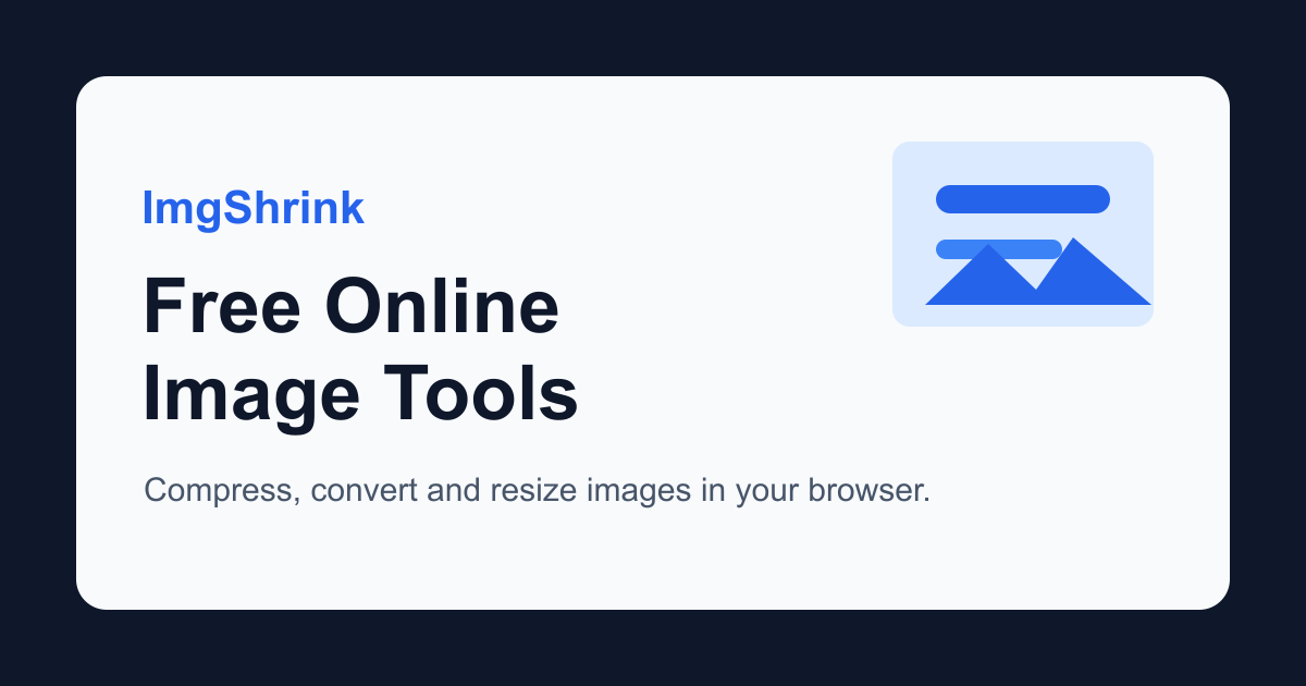Resize Image Online for Free | ImgShrink